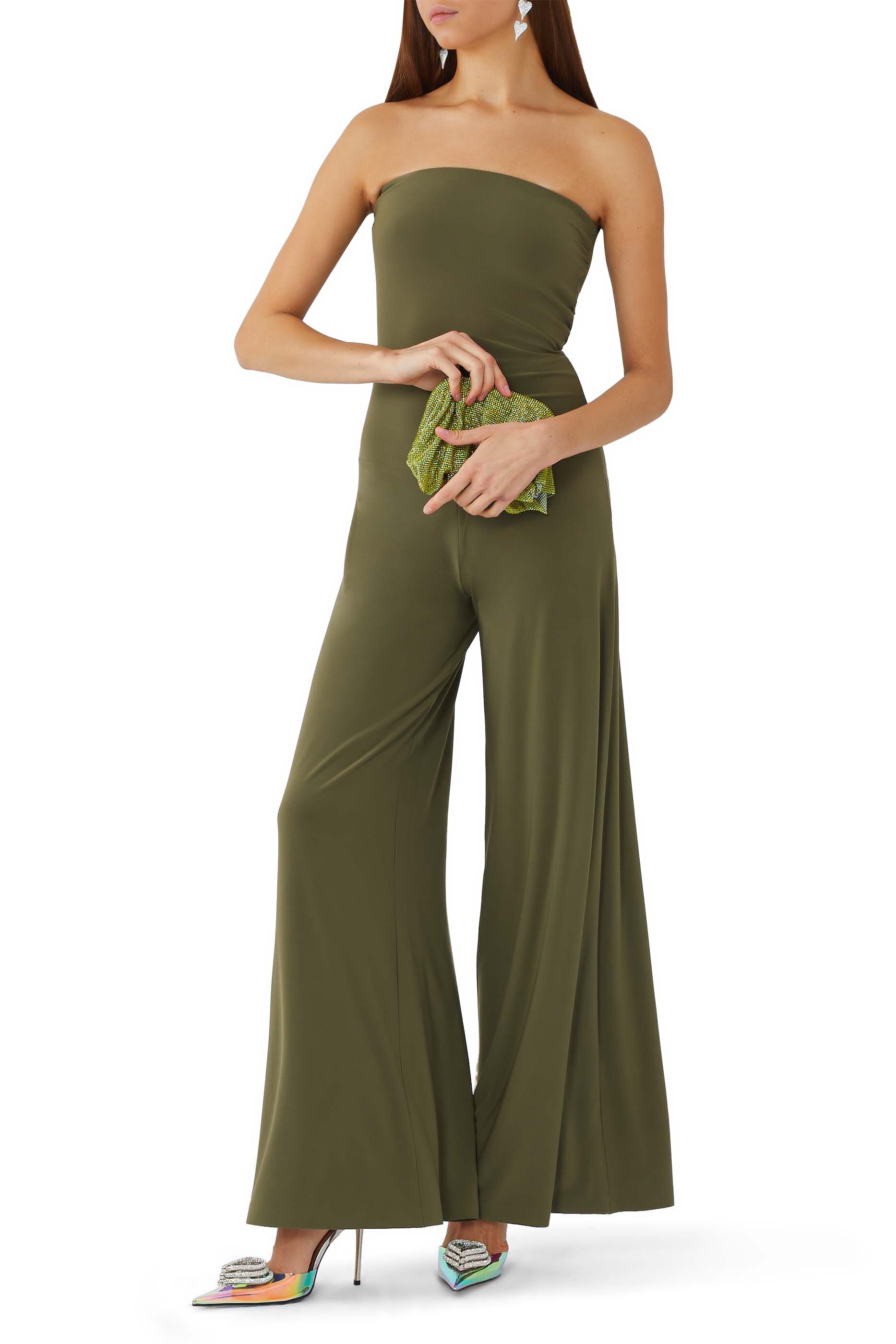 Norma kamali clearance strapless jumpsuit